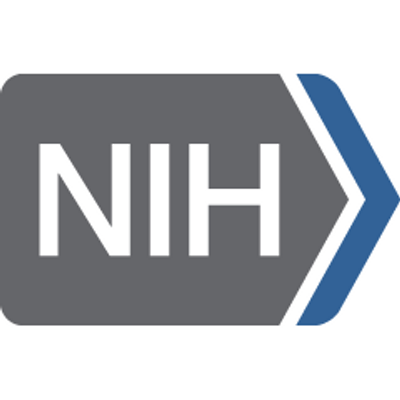 Logo for the National Institutes of Health consisting of the letters N I H in a grey arrow