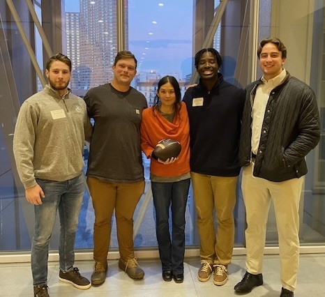 Columbia Lions football players visit the lab and tour ZMBBI