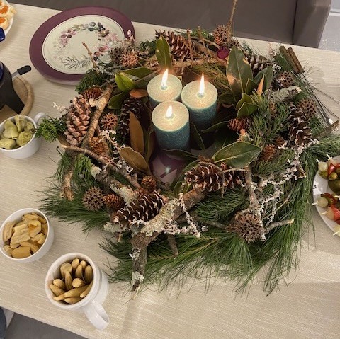 hand made wreath centerpiece