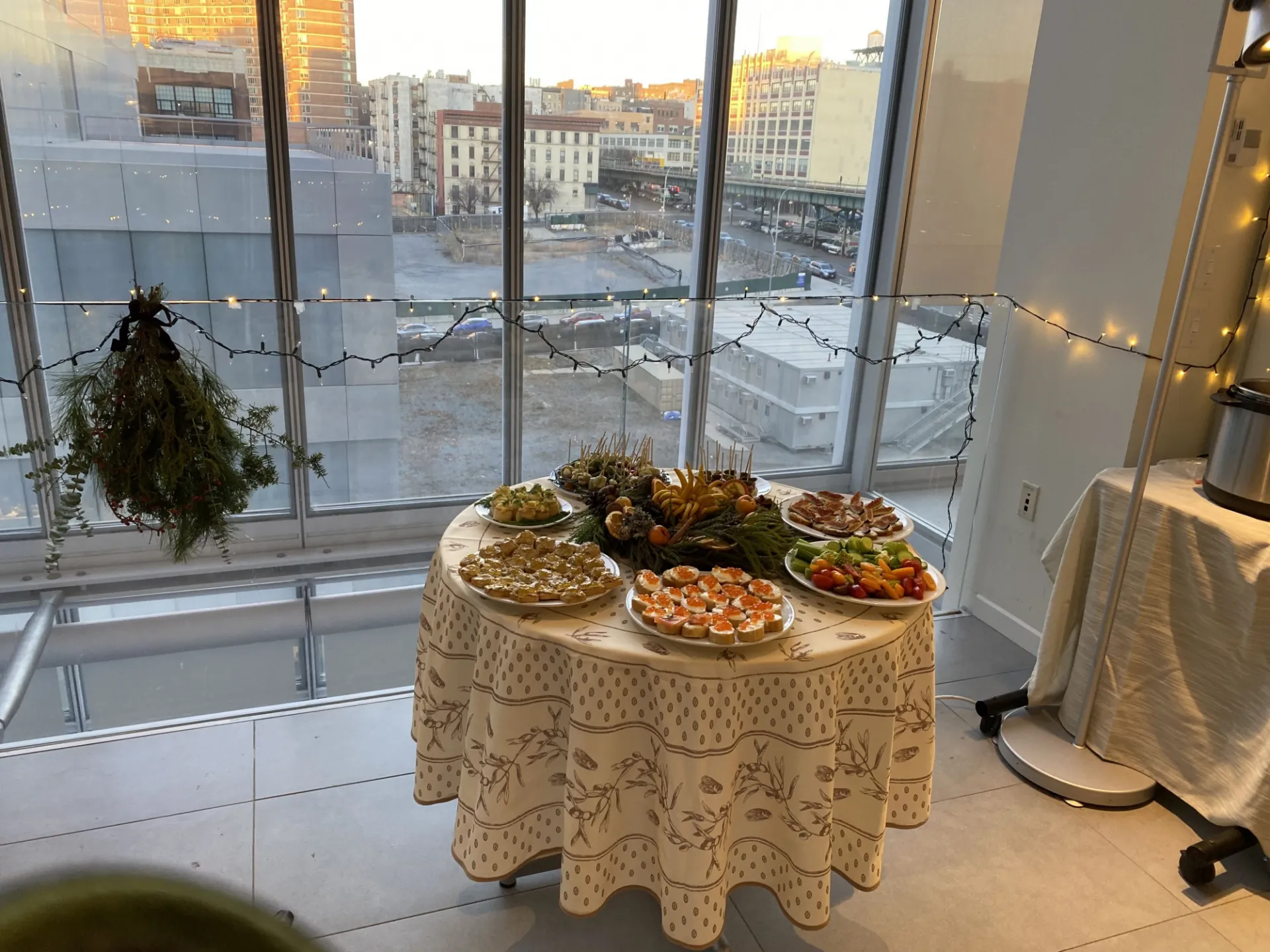 a beautifully arranged table with canapés 